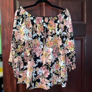 NWOT - Le Lis Floral off the shoulder top